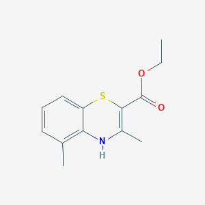 molecular formula C13H15NO2S B14341052 Ethyl 3,5-dimethyl-4H-1,4-benzothiazine-2-carboxylate CAS No. 93075-35-5