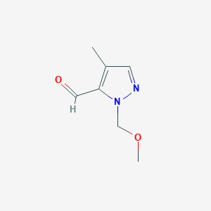 molecular formula C7H10N2O2 B1434107 1-(methoxymethyl)-4-methyl-1H-pyrazole-5-carbaldehyde CAS No. 1803581-64-7