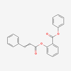 molecular formula C22H16O4 B14341071 Phenyl 2-[(3-phenylacryloyl)oxy]benzoate CAS No. 93099-35-5