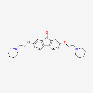 molecular formula C27H34N2O3 B14341163 2,7-bis[2-(piperidin-1-yl)ethoxy]-9H-fluoren-9-one CAS No. 101395-73-7