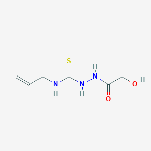 molecular formula C7H13N3O2S B1434118 2-hydroxy-N-{[(prop-2-en-1-yl)carbamothioyl]amino}propanamide CAS No. 70785-14-7