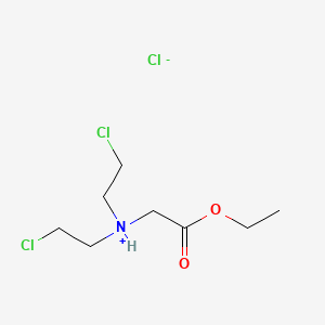 molecular formula C8H16Cl3NO2 B14341193 N,N-Bis(2-chloroethyl)glycine ethyl ester hydrochloride CAS No. 98551-69-0