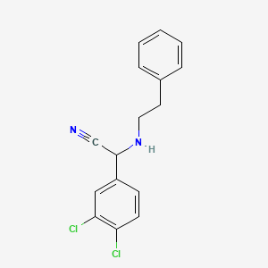 molecular formula C16H14Cl2N2 B1434122 2-(3,4-Dichlorophenyl)-2-(phenethylamino)acetonitrile CAS No. 1440535-34-1