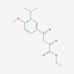 molecular formula C16H20O5 B1434126 Ethyl 4-(3-isopropyl-4-methoxyphenyl)-2,4-dioxobutanoate CAS No. 1226134-54-8