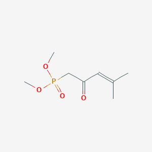 molecular formula C8H15O4P B14341270 Phosphonic acid, (4-methyl-2-oxo-3-pentenyl)-, dimethyl ester CAS No. 95485-29-3