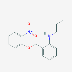 molecular formula C17H20N2O3 B14341284 N-Butyl-2-[(2-nitrophenoxy)methyl]aniline CAS No. 95862-30-9