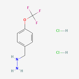 molecular formula C8H11Cl2F3N2O B1434129 (4-(Trifluoromethoxy)benzyl)hydrazine dihydrochloride CAS No. 1427416-69-0