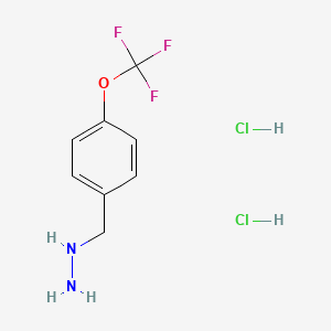 molecular formula C8H11Cl2F3N2O B1434129 {[4-(Trifluoromethoxy)phenyl]methyl}hydrazine dihydrochloride CAS No. 1427416-69-0