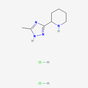 2-(5-methyl-1H-1,2,4-triazol-3-yl)piperidine dihydrochloride