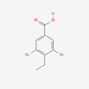 molecular formula C9H8Br2O2 B1434136 3,5-Dibromo-4-ethylbenzoic acid CAS No. 1803601-91-3
