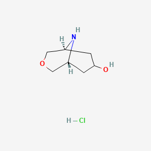 molecular formula C7H14ClNO2 B1434139 endo-3-Oxa-9-azabicyclo[3.3.1]nonan-7-ol hydrochloride CAS No. 240401-10-9