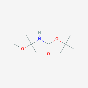 molecular formula C9H19NO3 B143414 Carbamic acid, (1-methoxy-1-methylethyl)-, 1,1-dimethylethyl ester (9CI) CAS No. 137757-11-0
