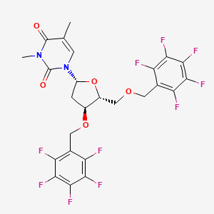 molecular formula C25H18F10N2O5 B14341416 Thymidine, 3-methyl-3',5'-bis-O-((pentafluorophenyl)methyl)- CAS No. 99268-60-7