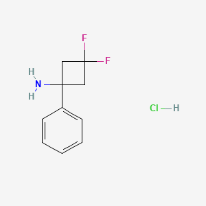 molecular formula C10H12ClF2N B1434142 3,3-Difluoro-1-phenylcyclobutan-1-amine hydrochloride CAS No. 1803589-73-2