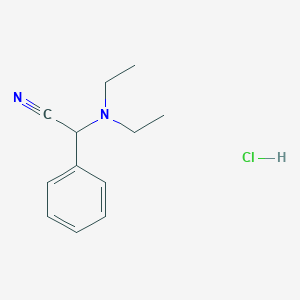 molecular formula C12H17ClN2 B1434144 2-(Diethylamino)-2-phenyl-acetonitrile hydrochloride CAS No. 1440535-30-7