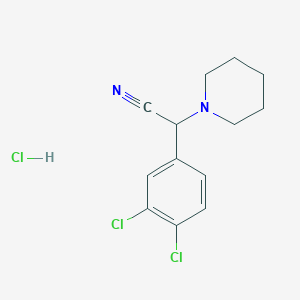 2-(3,4-Dichlorophenyl)-2-(1-piperidyl)acetonitrile hydrochloride