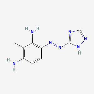 molecular formula C9H11N7 B14341537 2-Methyl-4-[2-(3H-1,2,4-triazol-3-ylidene)hydrazinyl]benzene-1,3-diamine CAS No. 93912-50-6