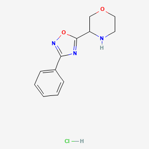 3-(3-Phenyl-1,2,4-oxadiazol-5-yl)morpholine hydrochloride