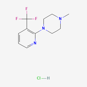 molecular formula C11H15ClF3N3 B1434155 1-Methyl-4-[3-(trifluoromethyl)-2-pyridyl]piperazine hydrochloride CAS No. 1432053-93-4