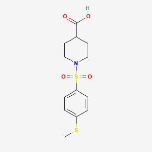molecular formula C13H17NO4S2 B1434166 1-([4-(Methylthio)phenyl]sulfonyl)piperidine-4-carboxylic acid CAS No. 1858249-77-0