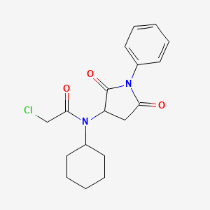 2-Chloro-N-cyclohexyl-N-(2,5-dioxo-1-phenylpyrrolidin-3-yl)acetamide