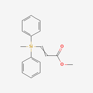 molecular formula C17H18O2Si B14341760 Methyl 3-[methyl(diphenyl)silyl]prop-2-enoate CAS No. 101823-70-5