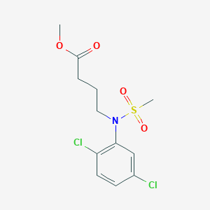 molecular formula C12H15Cl2NO4S B1434177 Methyl 4-[(2,5-dichlorophenyl)(methylsulfonyl)amino]butanoate CAS No. 1858251-45-2