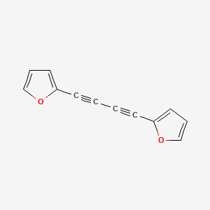 molecular formula C12H6O2 B14341841 2-[4-(Furan-2-yl)buta-1,3-diynyl]furan CAS No. 100074-11-1