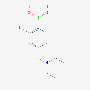 molecular formula C11H17BFNO2 B1434188 (4-((Diethylamino)methyl)-2-fluorophenyl)boronic acid CAS No. 1704064-27-6