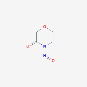 molecular formula C4H6N2O3 B14341901 4-Nitrosomorpholin-3-one CAS No. 105637-67-0