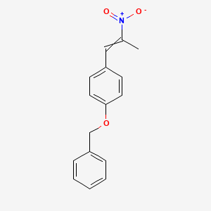 molecular formula C16H15NO3 B14341907 Benzene, 1-[(1E)-2-nitro-1-propenyl]-4-(phenylmethoxy)- CAS No. 100780-36-7