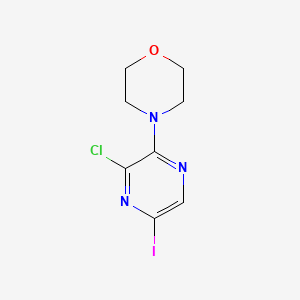 molecular formula C8H9ClIN3O B1434191 4-(3-Chloro-5-iodopyrazin-2-yl)morpholine CAS No. 1704064-39-0