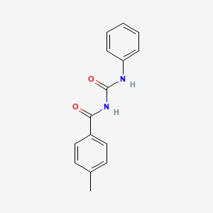 molecular formula C15H14N2O2 B14341931 Benzamide, 4-methyl-N-[(phenylamino)carbonyl]- CAS No. 104825-43-6