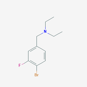 molecular formula C11H15BrFN B1434199 N-(4-bromo-3-fluorobenzyl)-N-ethylethanamine CAS No. 1704065-30-4