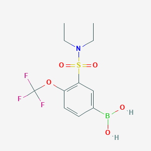 molecular formula C11H15BF3NO5S B1434204 (3-(N,N-diethylsulfamoyl)-4-(trifluoromethoxy)phenyl)boronic acid CAS No. 1704069-29-3