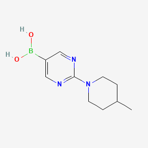 molecular formula C10H16BN3O2 B1434205 (2-(4-Methylpiperidin-1-yl)pyrimidin-5-yl)boronic acid CAS No. 1704073-33-5