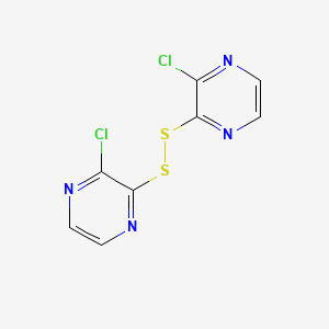 molecular formula C8H4Cl2N4S2 B14342050 2,2'-Disulfanediylbis(3-chloropyrazine) CAS No. 95537-95-4