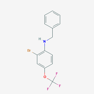 molecular formula C14H11BrF3NO B1434208 N-benzyl-2-bromo-4-(trifluoromethoxy)aniline CAS No. 162712-04-1