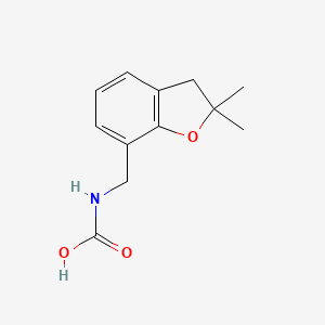 molecular formula C12H15NO3 B14342083 [(2,2-Dimethyl-2,3-dihydro-1-benzofuran-7-yl)methyl]carbamic acid CAS No. 105641-63-2
