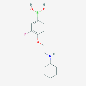 B1434212 (4-(2-(Cyclohexylamino)ethoxy)-3-fluorophenyl)boronic acid CAS No. 1704097-29-9