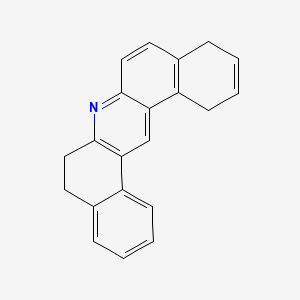 molecular formula C21H17N B14342143 Dibenz(a,j)acridine, 1,4,8,9-tetrahydro- CAS No. 105467-76-3