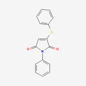 molecular formula C16H11NO2S B14342150 1-Phenyl-3-(phenylsulfanyl)-1H-pyrrole-2,5-dione CAS No. 103056-32-2