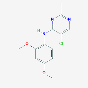 molecular formula C12H11ClIN3O2 B1434216 5-chloro-N-(2,4-dimethoxyphenyl)-2-iodopyrimidin-4-amine CAS No. 1704065-63-3