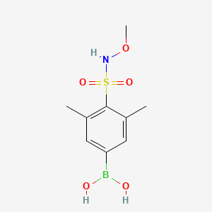 molecular formula C9H14BNO5S B1434218 (4-(N-methoxysulfamoyl)-3,5-dimethylphenyl)boronic acid CAS No. 1704069-09-9