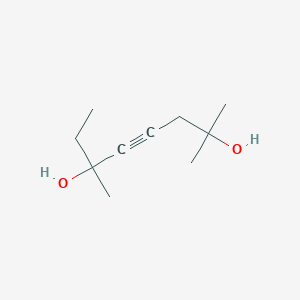 molecular formula C10H18O2 B14342187 2,6-Dimethyloct-4-yne-2,6-diol CAS No. 105735-93-1