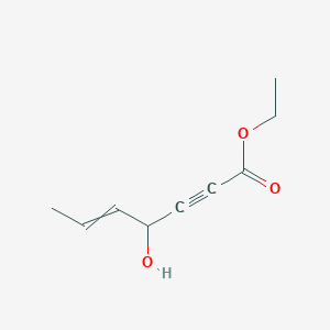 molecular formula C9H12O3 B14342202 Ethyl 4-hydroxyhept-5-en-2-ynoate CAS No. 104923-75-3