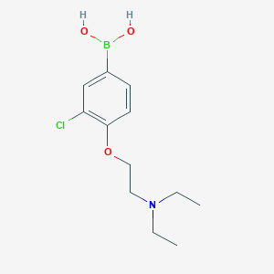 molecular formula C12H19BClNO3 B1434222 (3-氯-4-(2-(二乙基氨基)乙氧基)苯基)硼酸 CAS No. 1704080-93-2