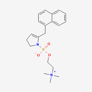 molecular formula C20H27N2O3P B14342223 Choline, inner salt, (2-(1-naphthylmethyl)-2-pyrrolin-1-yl)phosphonate CAS No. 100857-68-9