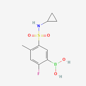 molecular formula C10H13BFNO4S B1434226 (5-(N-cyclopropylsulfamoyl)-2-fluoro-4-methylphenyl)boronic acid CAS No. 1704121-43-6