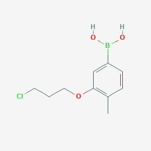 molecular formula C10H14BClO3 B1434228 (3-(3-Chloropropoxy)-4-methylphenyl)boronic acid CAS No. 1704066-88-5
